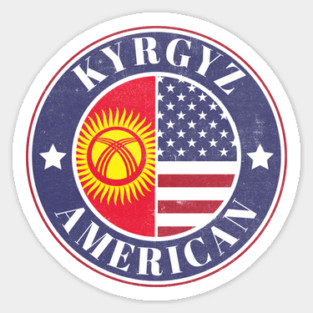 Proud Kyrgyz-American Badge - Kyrgyz Republic Flag Magnet