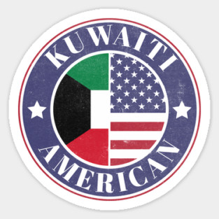Proud Kuwaiti-American Badge - Kuwait Flag Magnet