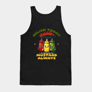 Mustard Always Halloween 24 Costume Matching Relish Ketchup Tank Top
