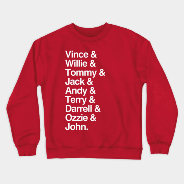 1985 Cards Lineup Crewneck Sweatshirt by Litehouse Tees