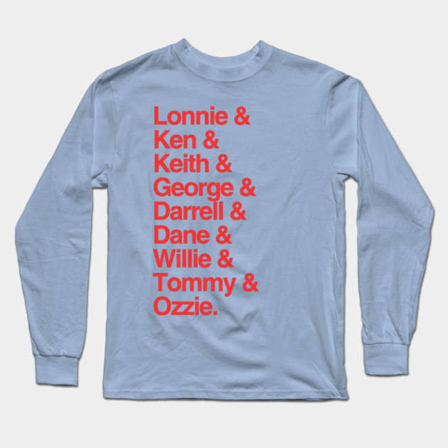 1982 Cards Lineup Long Sleeve T-Shirt by Litehouse Tees