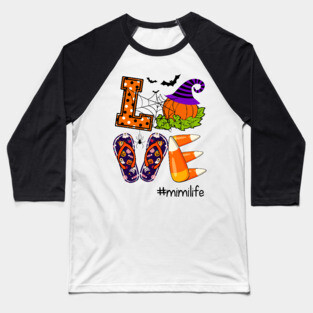 Love Mimi Life Pumpkin Halloween Costume Baseball T-Shirt