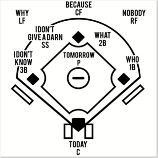 Who's On First Classic Baseball Abbott and Costello Lts Posters and Art