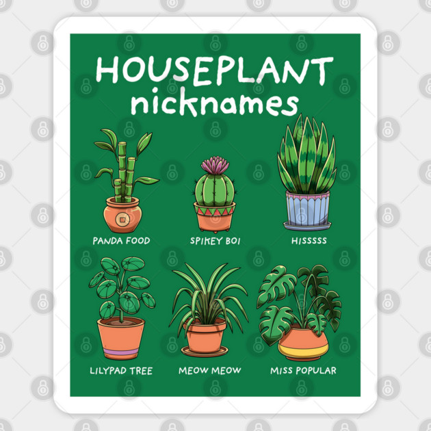 Houseplant Nicknames Sticker by GoshWow®