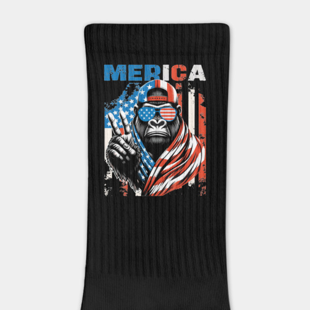 Bigfoot Sasquatch 4th of July Merica by JessArty