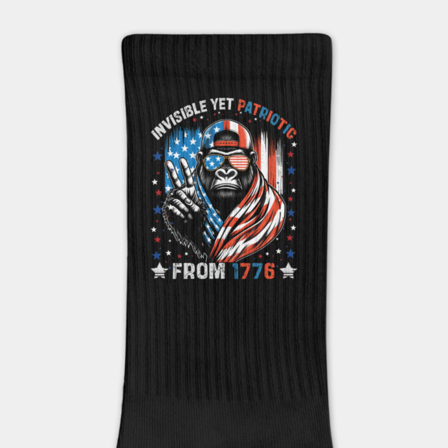 Bigfoot Sasquatch 4th of July Merica by JessArty