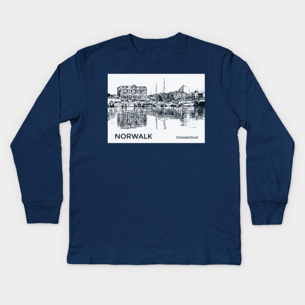 Norwalk Connecticut Kids Long Sleeve T-Shirt by Lakeric
