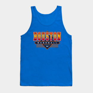 Houston Baseball Retro, Vintage Astros Inspired 90s Throwback Tank Top