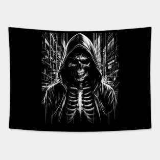 Urban Reaper - Monochrome Sketch Tapestry