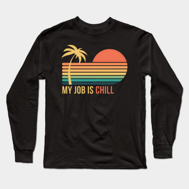 Sunset Chiller Long Sleeve T-Shirt by MakerMind8.2