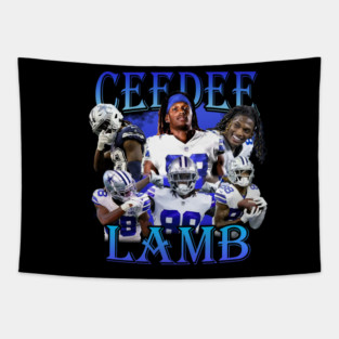 Ceedee Lamb Retro Collage Tapestry