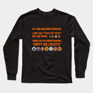 Happy Halloween - Angelman Syndrome Long Sleeve T-Shirt