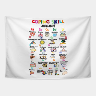 Coping Skills Alphabet, School Counselor, Mental Health Matters, Psychologist, Positivity Tapestry
