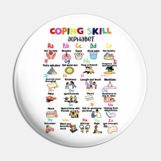 Coping Skills Alphabet, School Counselor, Mental Health Matters, Psychologist, Positivity Pin
