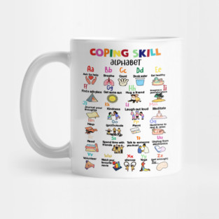 Coping Skills Alphabet, School Counselor, Mental Health Matters, Psychologist, Positivity Mug