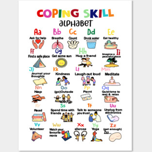 Coping Skills Alphabet, School Counselor, Mental Health Matters, Psychologist, Positivity Posters and Art