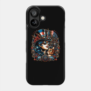 Steampunk July 4th Phone Case