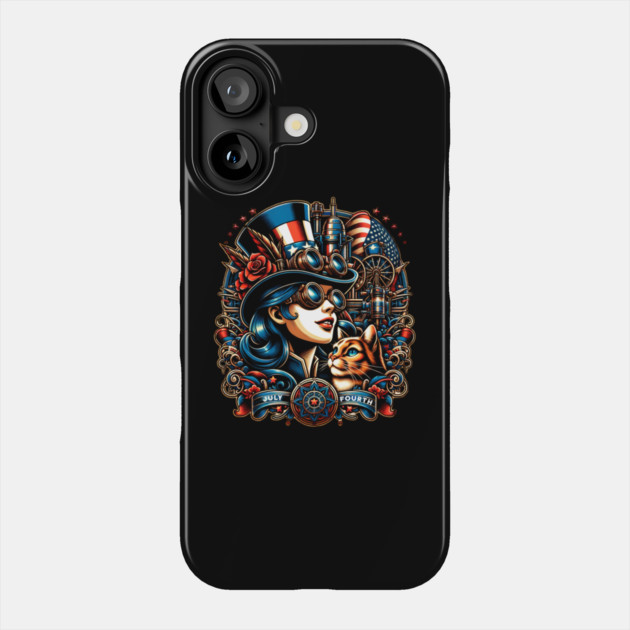 Steampunk July 4th Phone Case by HolidayBug