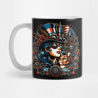 Steampunk July 4th Mug