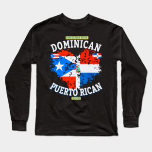 Dominican Puerto Rican Republica Dominicana Flag Long Sleeve T-Shirt