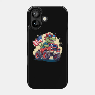 4th Of July US Flag T-Rex Dinosaur Phone Case