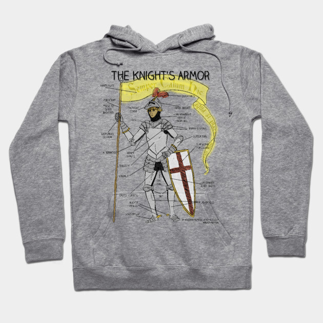 The Knight's Armor Knight Hoodie TeePublic - Main Image