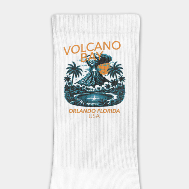 Vintage Look - A Volcano by a lagoon Orlando Florida Water Park by Joaddo