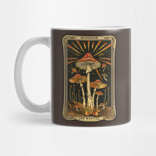 Psychedelic Magic Mushroom Tarot Card Mug
