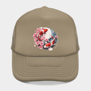 Koi Fish with Cherry Blossoms Hat