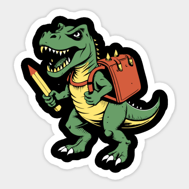 Back To School Roaring T Rex Magnet by The WYLD Tribe