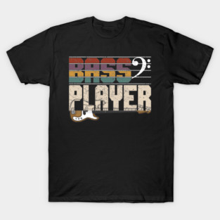 Bass Guitar Player Vintage Bass Clef Gift for Bassist T-Shirt
