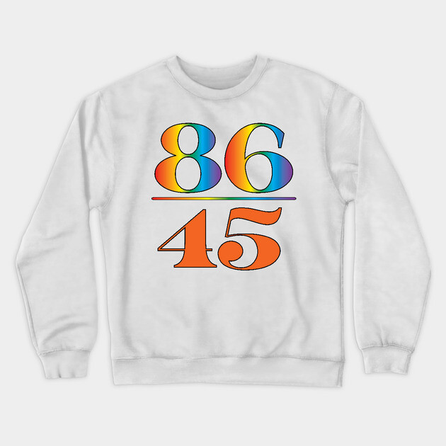 86 #45 Rainbow Love is Love Crewneck Sweatshirt by DickinsonDesign