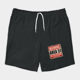 Area 51 Warning Sign Shorts