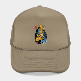 Koi Fish Tattoo Style Design Hat