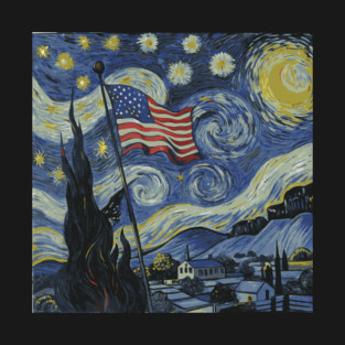 Starry Night 4th Of July T-Shirt