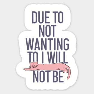 Due To Not Wanting To I Will Not Be Chill Vibes Magnet
