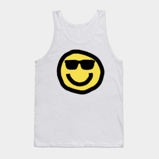 Smiley Face With Sunglasses Tank Top