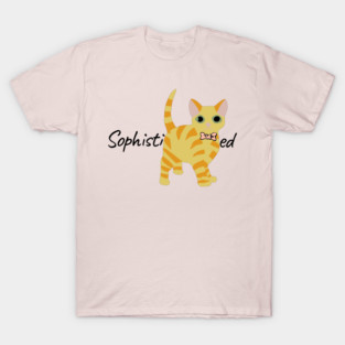 Orange Tabby SophistiCATed Cat T-Shirt