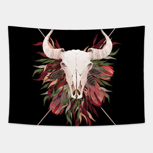 Forest Goat Skull Tapestry
