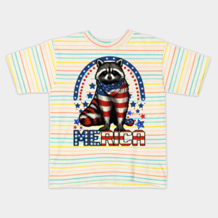 Raccoon Merica Kids T-Shirt
