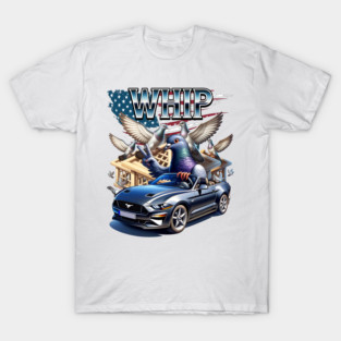Whip Mustang and Pigeon Fan T-Shirt