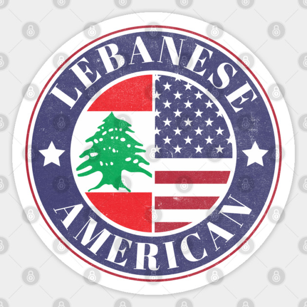 Proud Lebanese-American Badge - Lebanon Flag Sticker by Yesteeyear