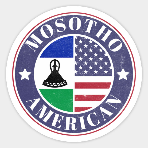 Proud Mosotho-American Badge - Lesotho Flag Magnet by Yesteeyear