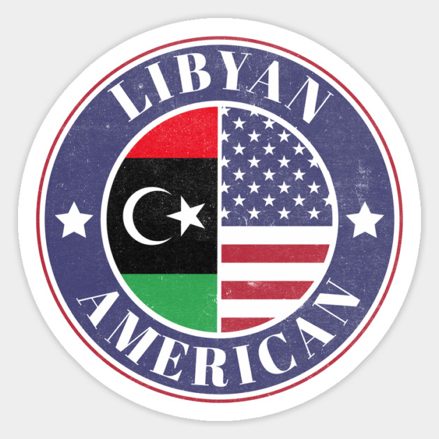 Proud Libyan-American Badge - Libya Flag Magnet by Yesteeyear