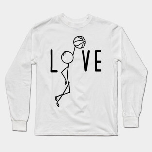 Cute Basketball Player Gift Basketball Lover Basketball Team Long Sleeve T-Shirt