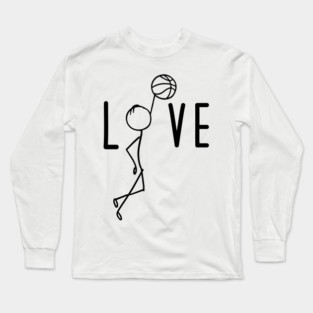 Cute Basketball Player Gift Basketball Lover Basketball Team Long Sleeve T-Shirt