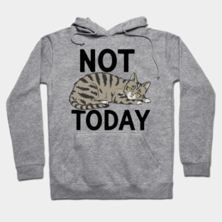 Not Today Cat Hoodie