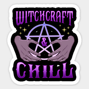 Witchcraft and Chill Occult Pentagram Halloween Sticker