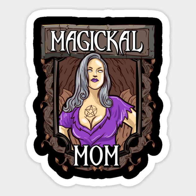 Magical Mom Funny Occult Vintage Halloween Magnet by creative