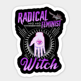 Radical Feminist Witch Halloween Sticker